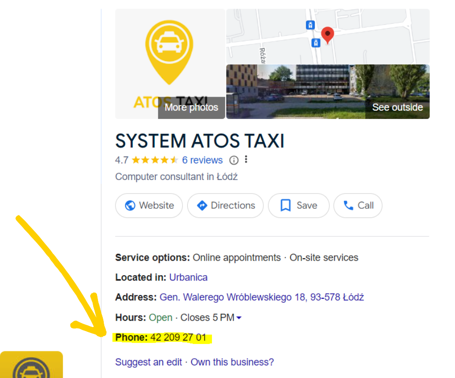 system atos taxi