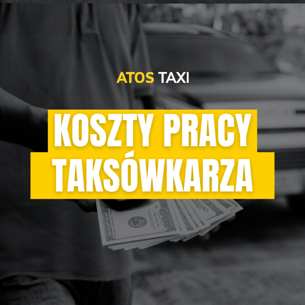 Koszty pracy jako taksówkarz – kalkulator, banknoty i model taksówki na stole.